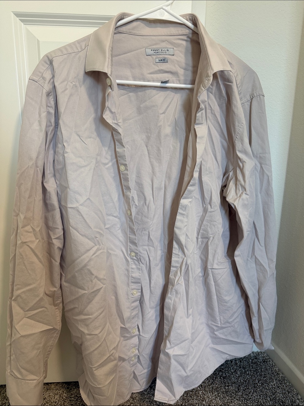 Perry Ellis Pale Pink Lightweight Shirt Jacket